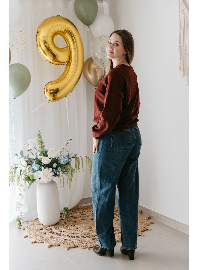 Barrel Jeans Brune