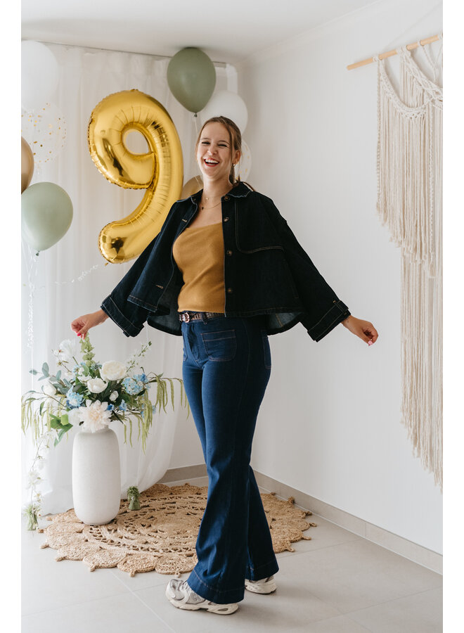Elena Full Length Flared Jeans Brut