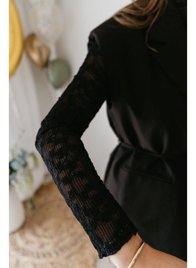 Milly Basic Lace Top Black