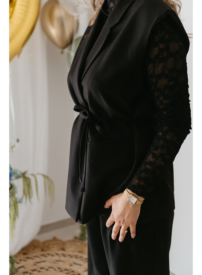 Milly Basic Lace Top Black