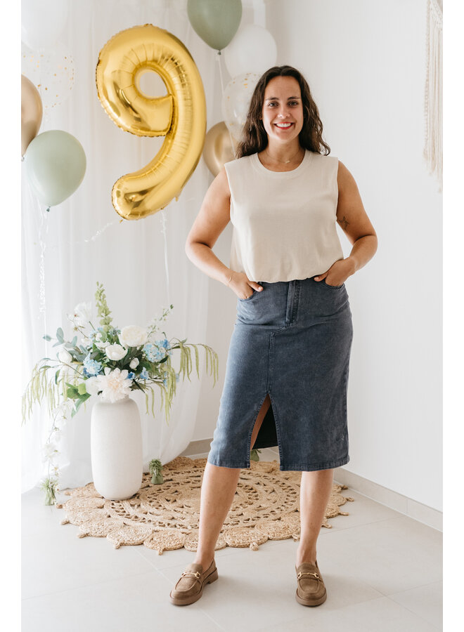 Lot Denim Skirt Blue