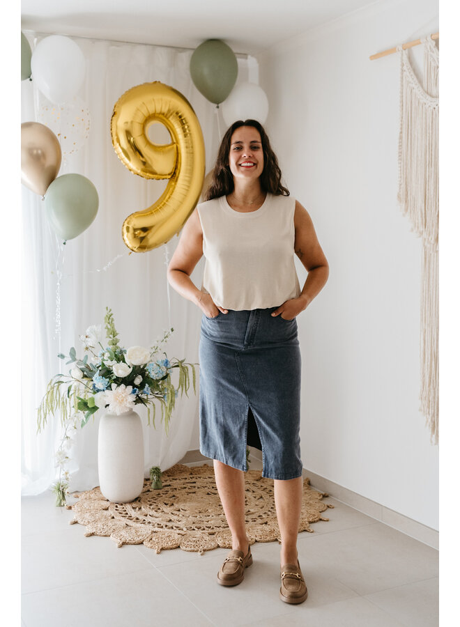 Lot Denim Skirt Blue