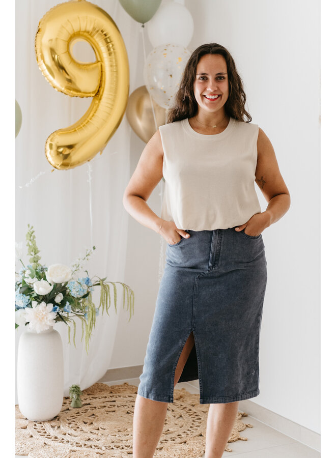 Lot Denim Skirt Blue