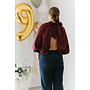 Stella Bow Blouse Burgundy