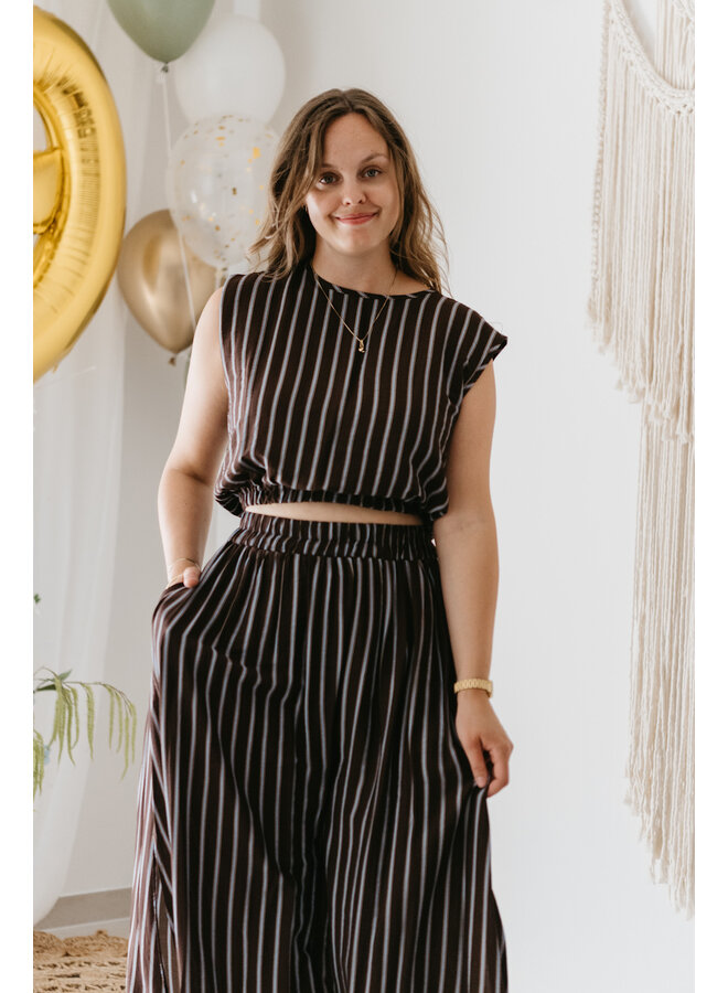 Beau Striped Set Skirt + Top