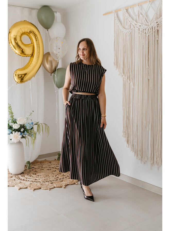 Beau Striped Set Skirt + Top