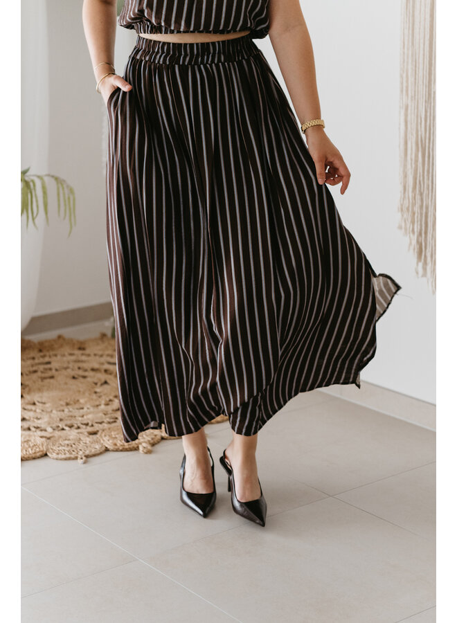 Beau Striped Set Skirt + Top
