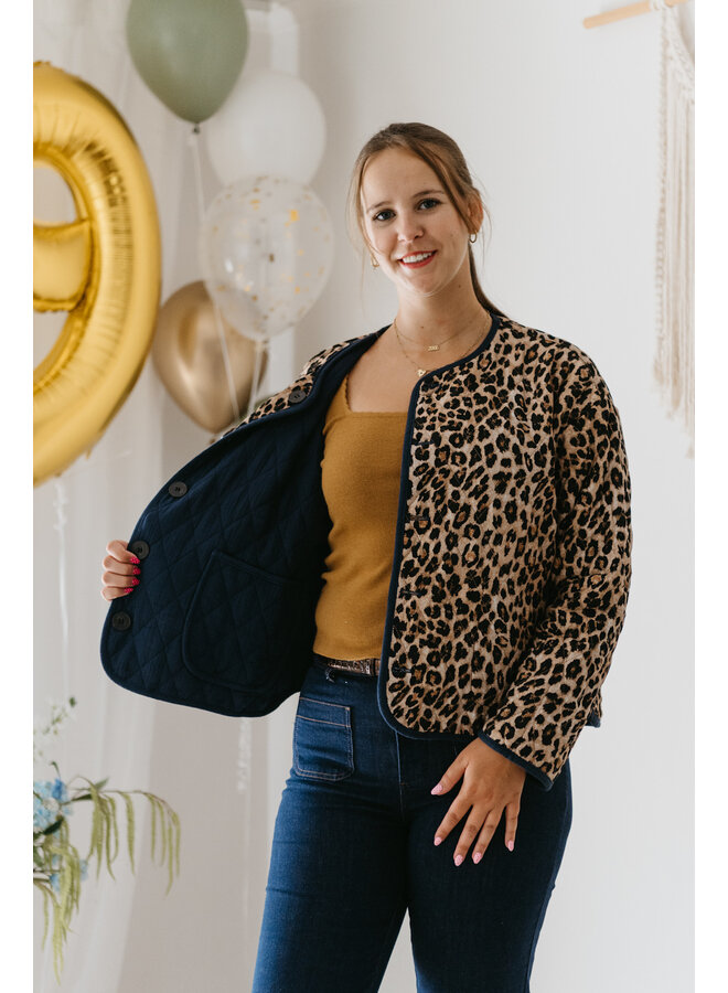 Nelle Quilted Vest Leo Blue