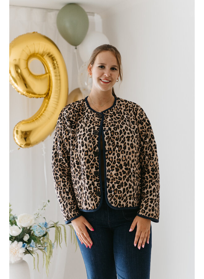 Nelle Quilted Vest Leo Blue