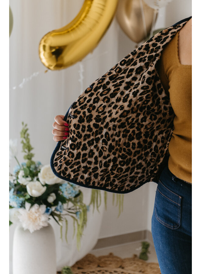 Nelle Quilted Vest Leo Blue