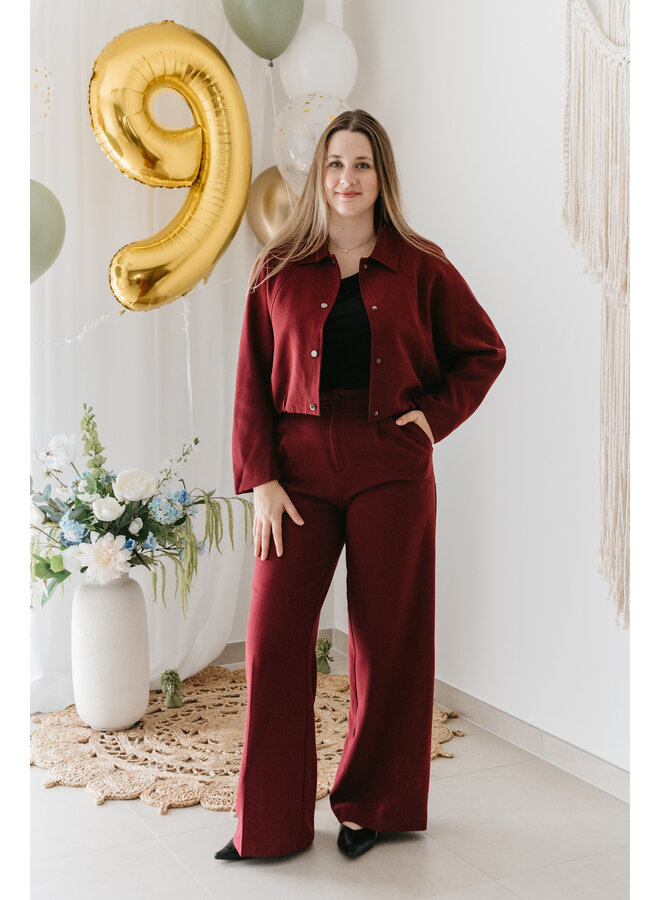 Aria Vest Burgundy