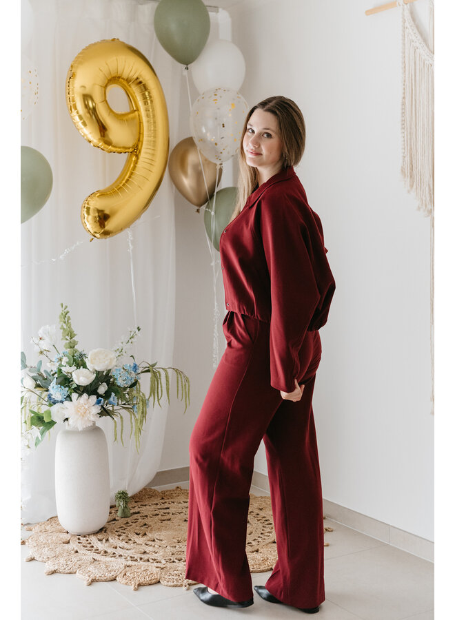 Aria Vest Burgundy