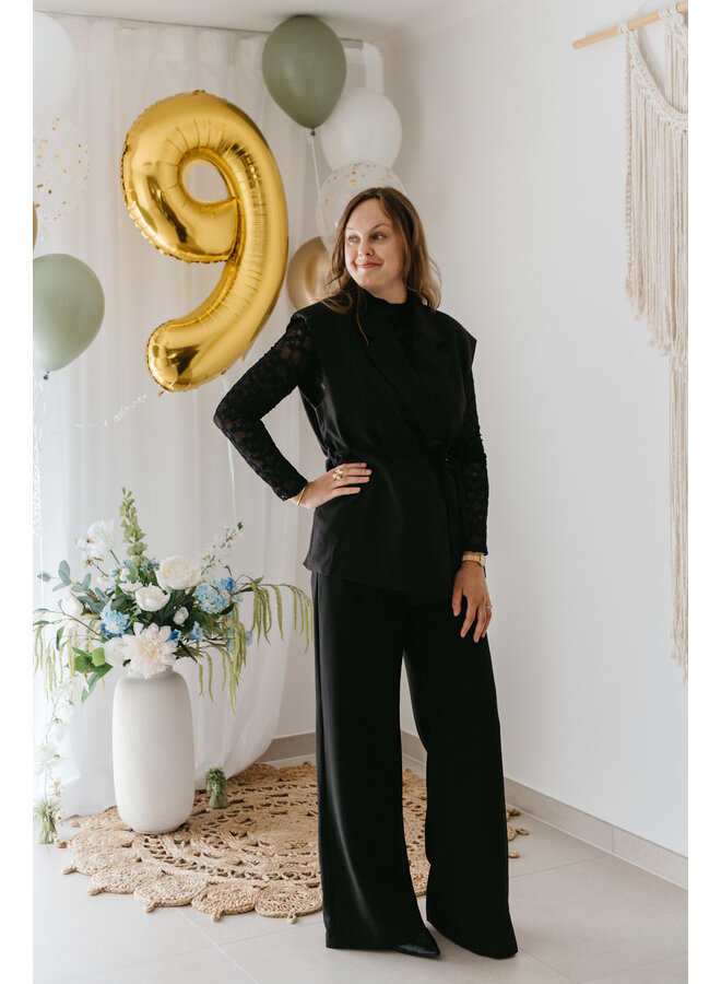 Stella Sleeveless Blazer Black