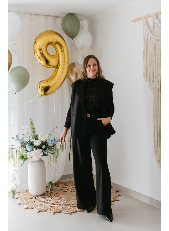 Stella Sleeveless Blazer Black