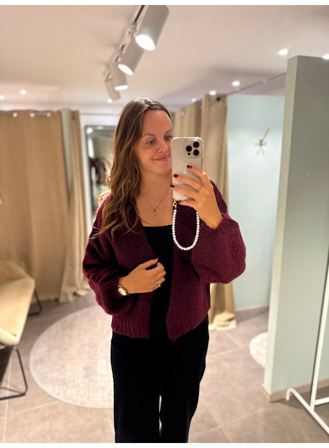 Maxine Cardigan Burgundy