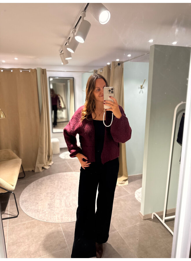 Maxine Cardigan Burgundy