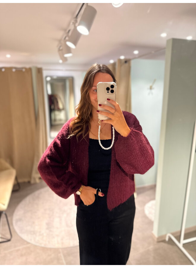 Maxine Cardigan Burgundy