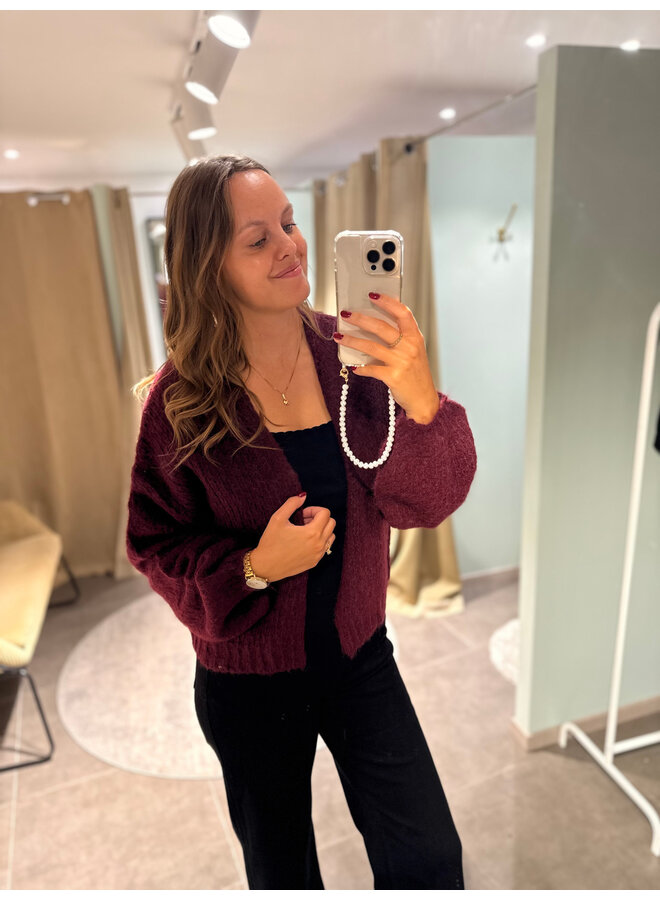 Maxine Cardigan Burgundy