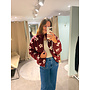Bloom Teddy Vest Flower Burgundy