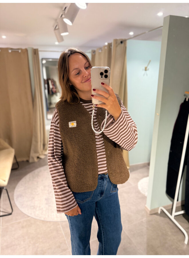 Céleste Teddy Vest Brown