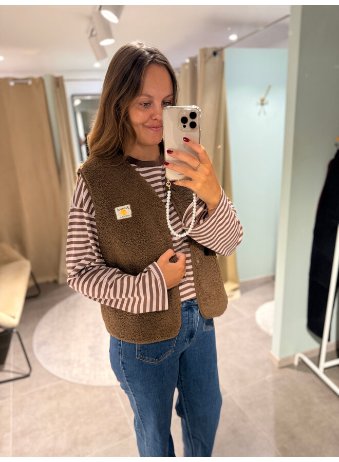 Céleste Teddy Vest Brown