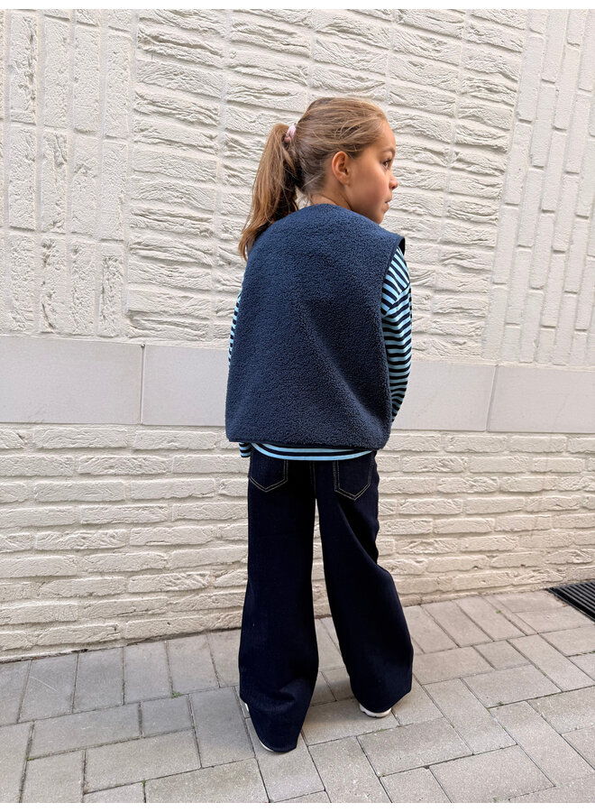Céleste Teddy Vest Blue Mini
