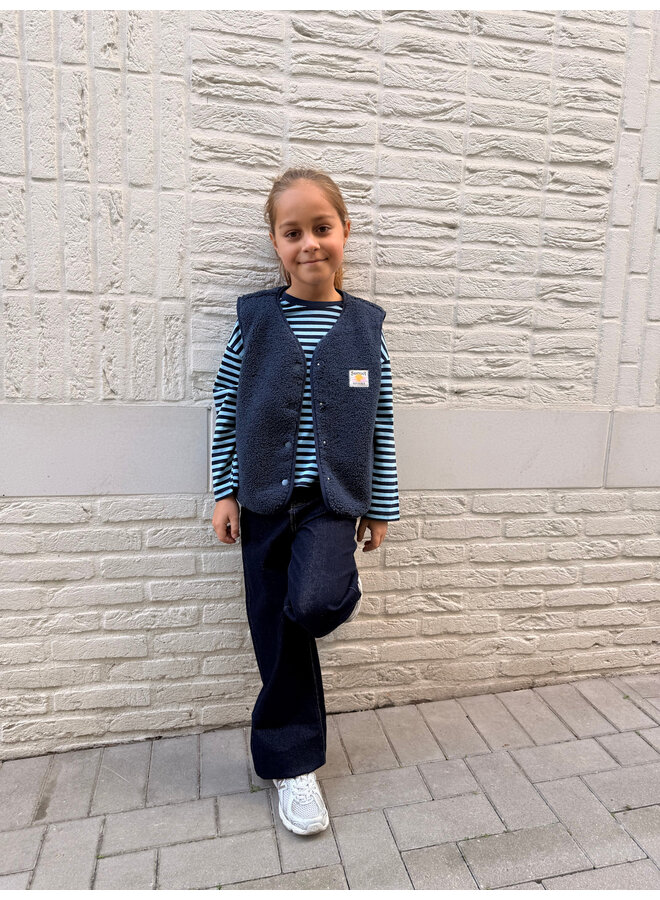 Céleste Teddy Vest Blue Mini