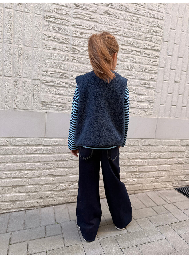 Céleste Teddy Vest Blue Mini