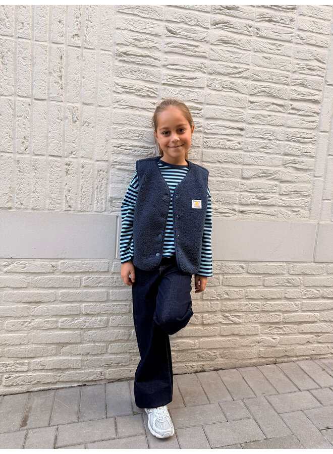 Céleste Teddy Vest Blue Mini