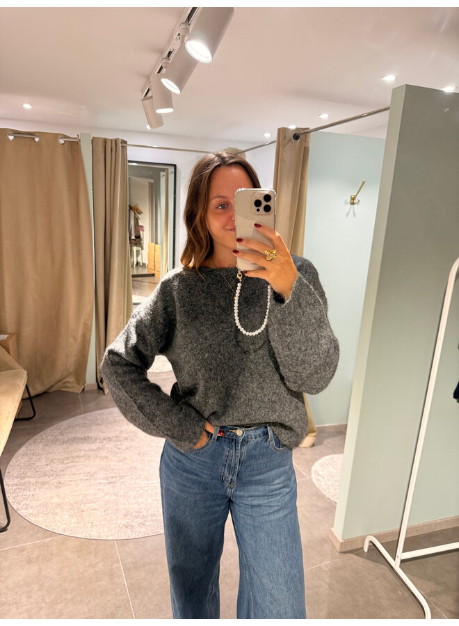Johanna Lace Knit Grey
