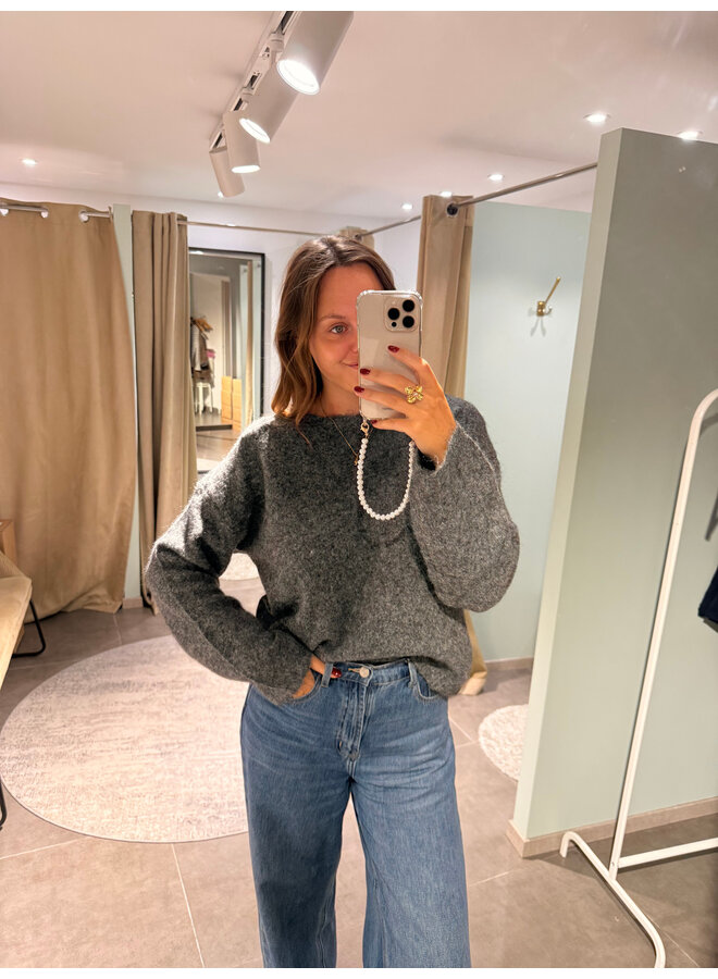 Johanna Lace Knit Grey