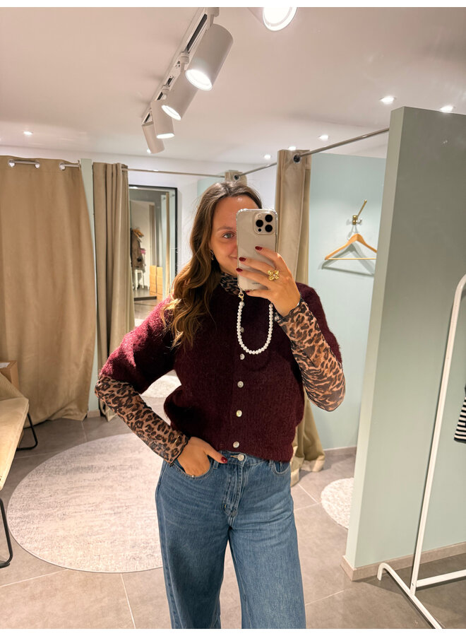 Tessa Cardigan Burgundy