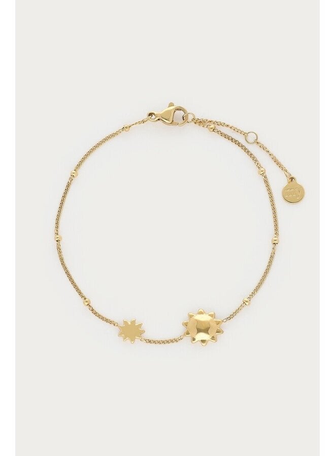 Fortune Armband met Dubbele Zon Goud