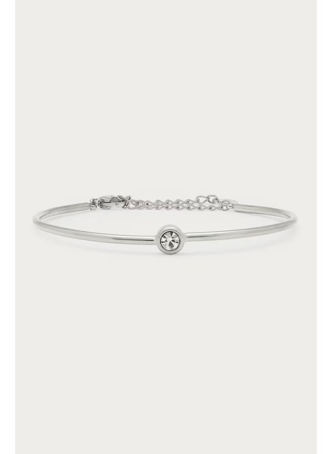 Magical Bangle met Strass Steen Dot Zilver
