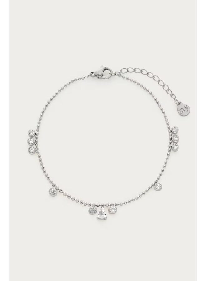 Magical Armband met Dots Strass Stenen Zilver