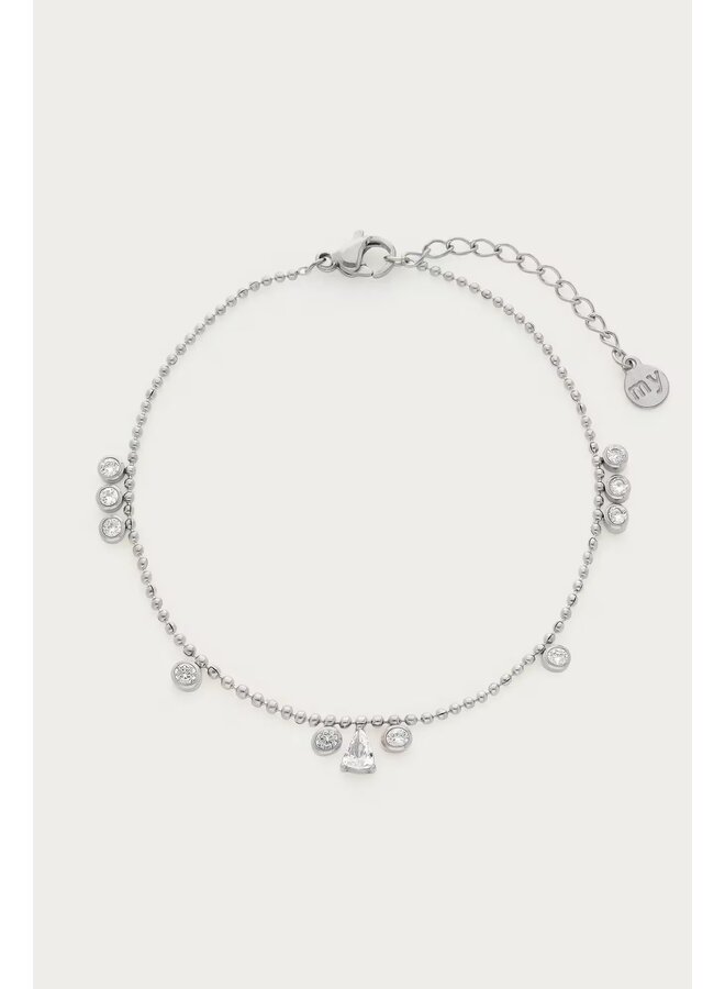 Magical Armband met Dots Strass Stenen Zilver