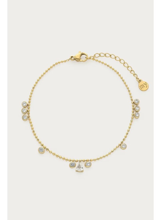 Magical Armband met Dots Strass Stenen Goud
