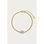 Magical Dubbele Armband met Ovalen Strass Steen Goud