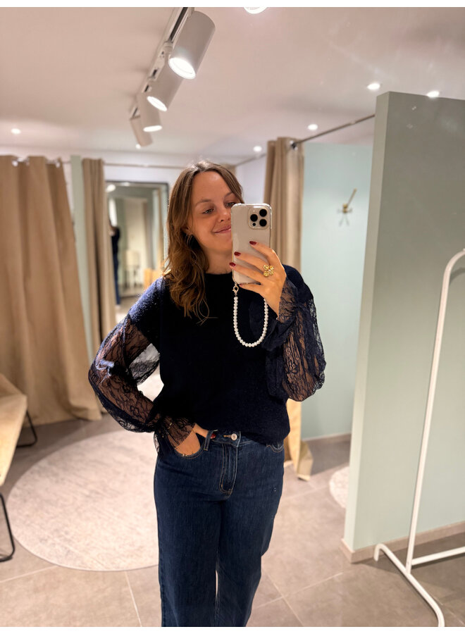Vero Lace Knit Dark Blue