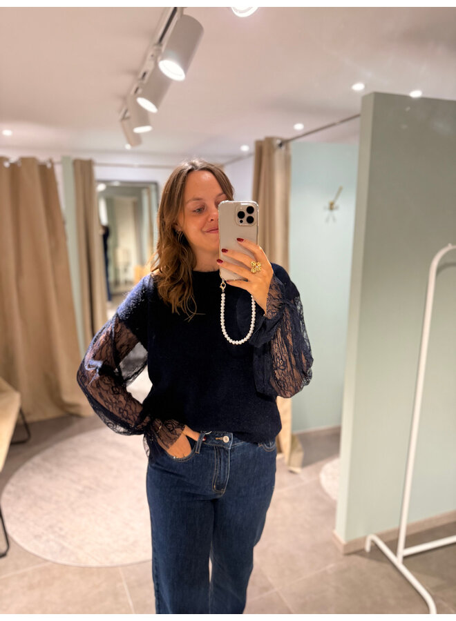 Vero Lace Knit Dark Blue