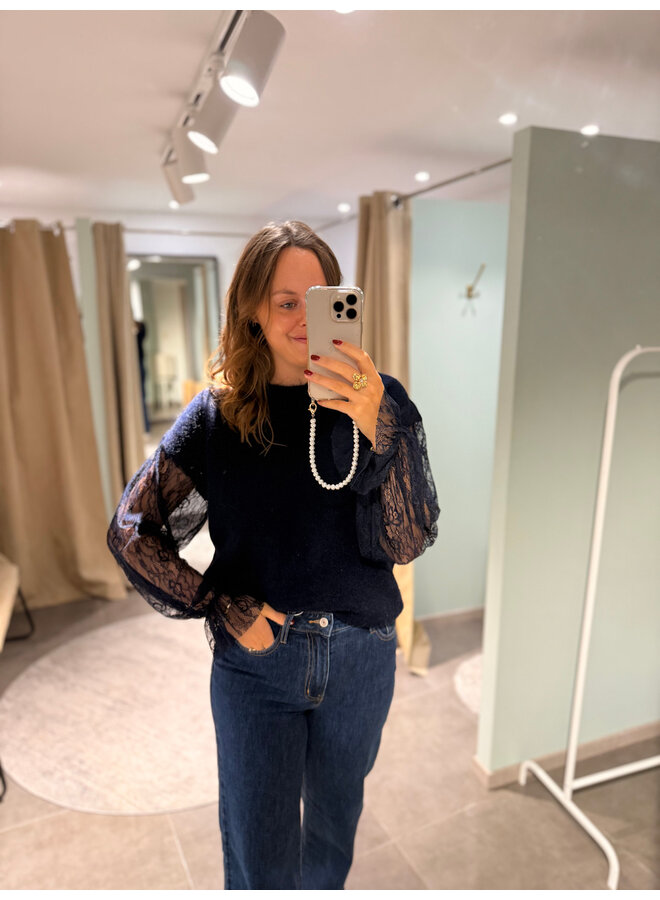 Vero Lace Knit Dark Blue
