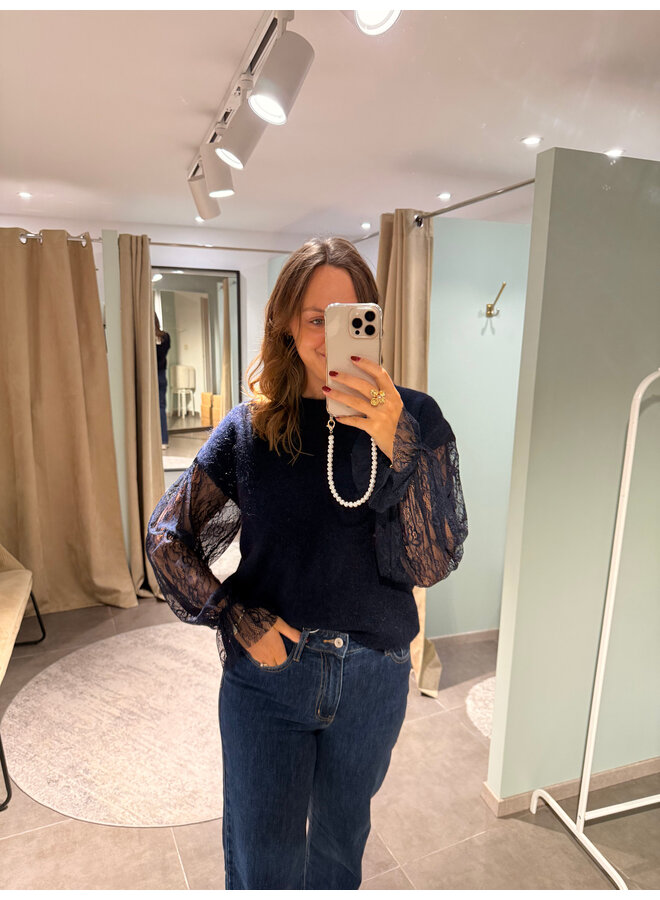 Vero Lace Knit Dark Blue