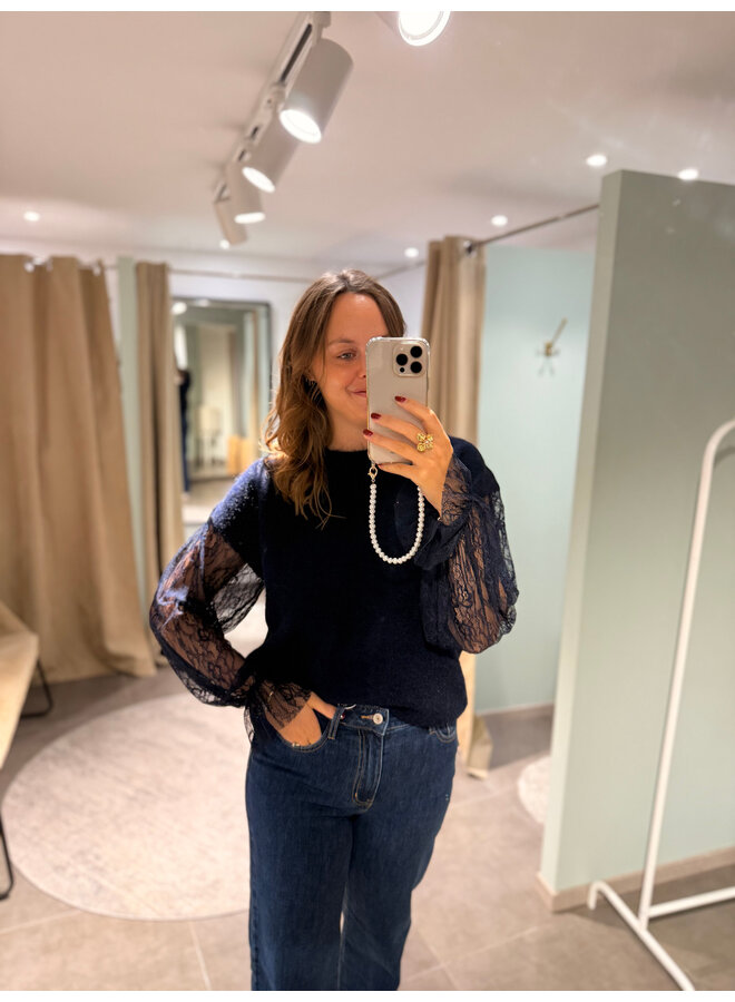 Vero Lace Knit Dark Blue