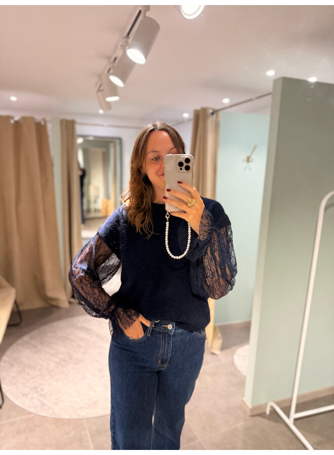 Vero Lace Knit Dark Blue