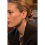 Magical Oorringen met Ovalen Strass Steen Zilver