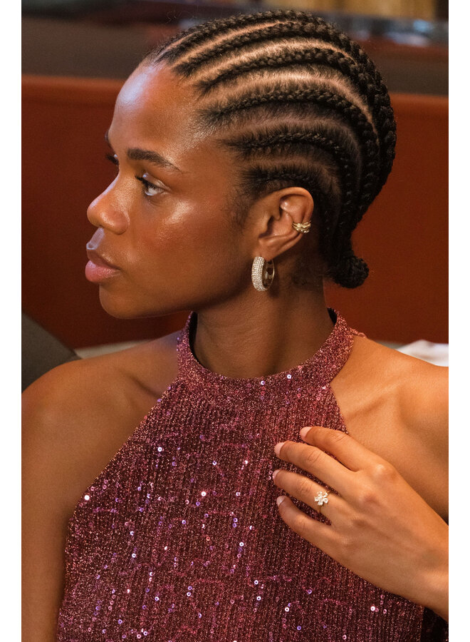 Magical Statement Oorringen met Strass Zilver