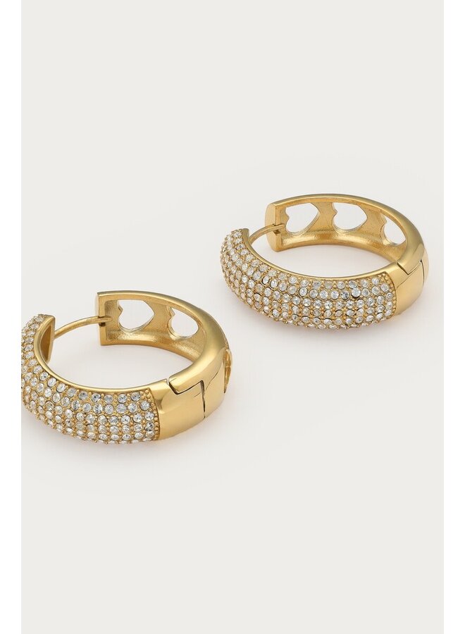 Magical Statement Oorringen met Strass Goud