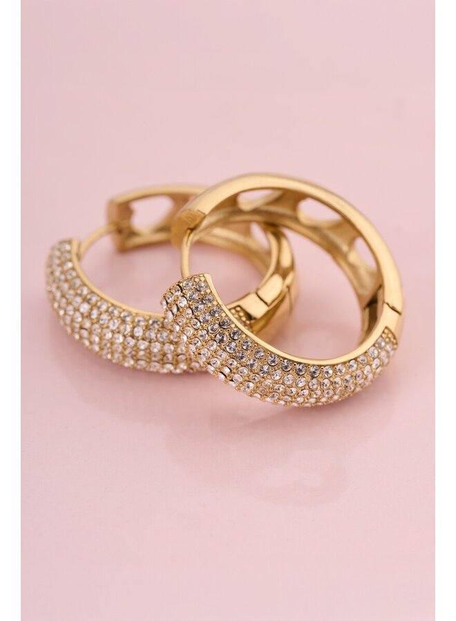 Magical Statement Oorringen met Strass Goud