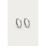 Magical Mini Oorringen met Rechthoekige Strass Zilver