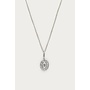 Magical Ketting met Ovalen Strass Steen Zilver